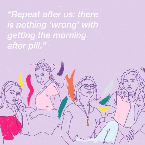 animated GIF "Repeat after us: there is nothing wrong with getting the morning after pill"