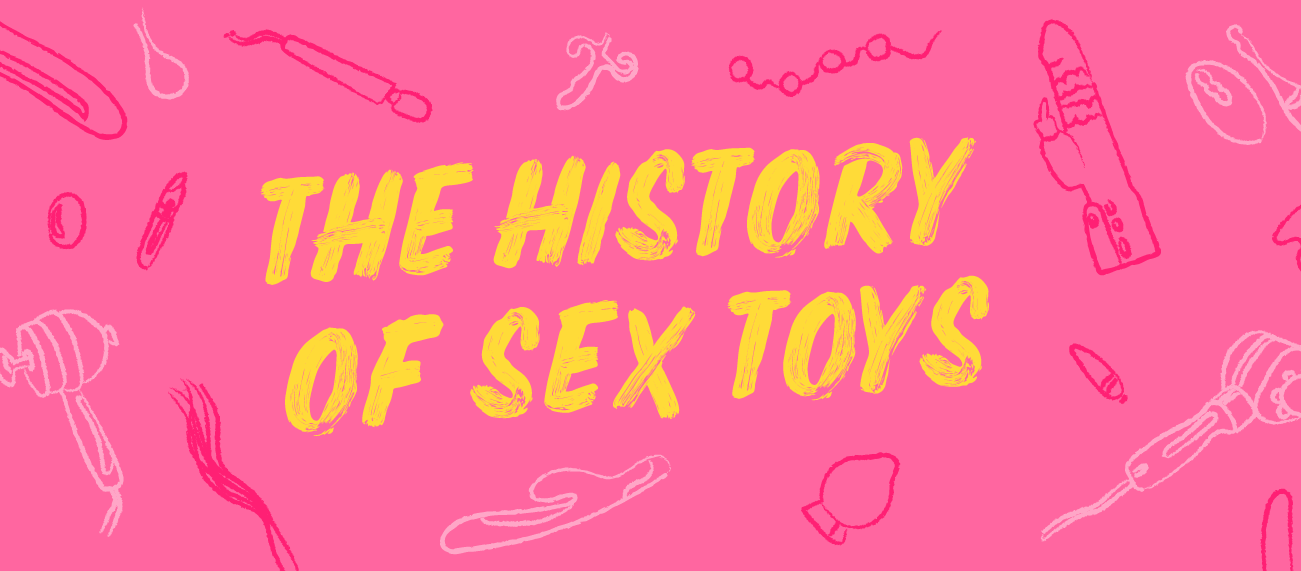 "The history of sex toys" banner