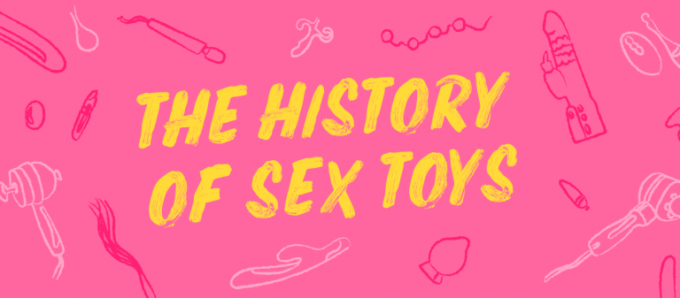 "The history of sex toys" banner