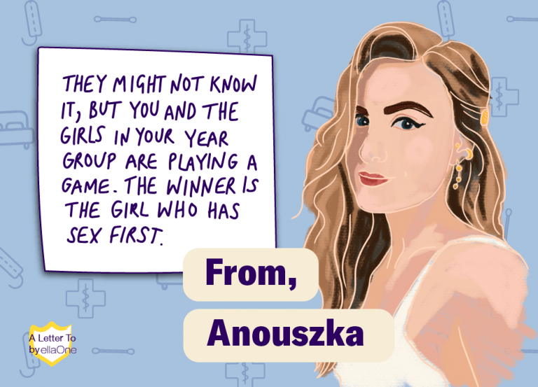 "They might not knowit, but you and the girls in your year group are playing a game. The winner is the girl who has sex first."