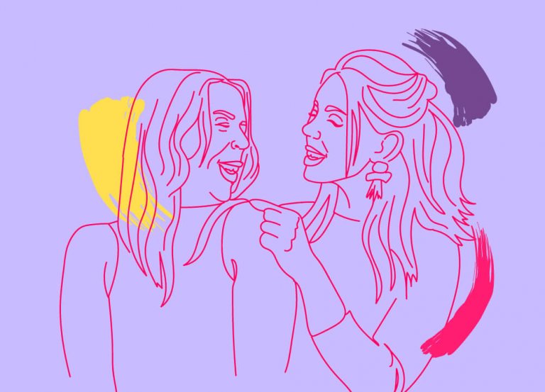 Illustration of two women