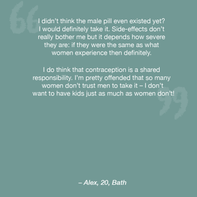 statement regarding the male pill from a man