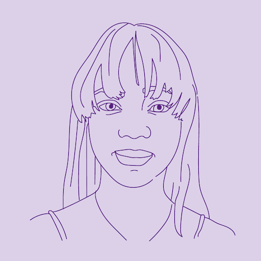 Line illustration of Samuelle Yohou