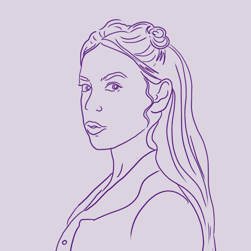 Line illustration of a woman