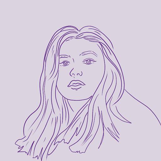 Line illustration of a woman