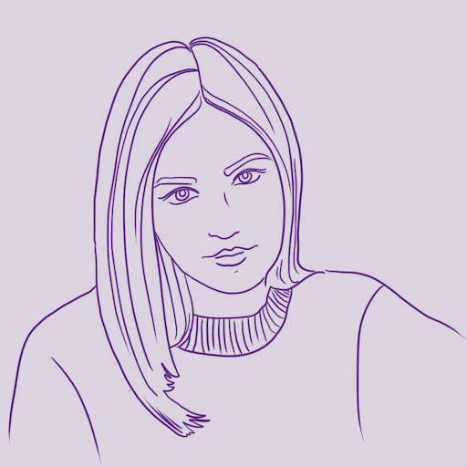 Line illustration of a woman