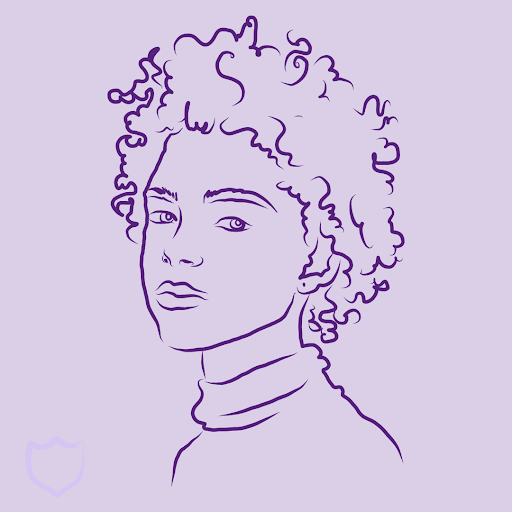 Line illustration of a woman