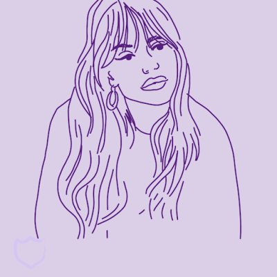 Line illustration of a woman