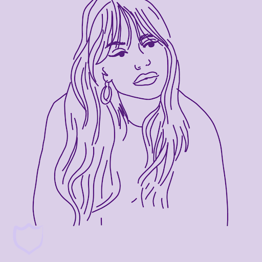 Line illustration of a woman