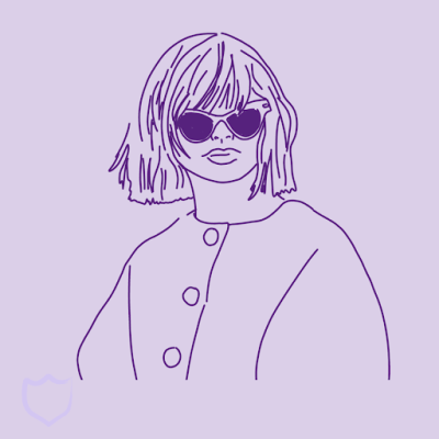 Line illustration of a woman