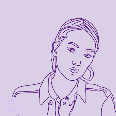 Line illustration of a woman