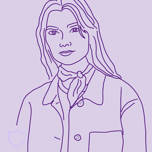 Line illustration of a woman