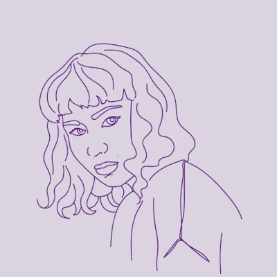 Line illustration of a woman