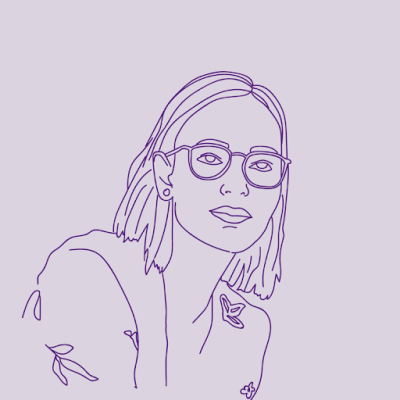 Line illustration of a woman