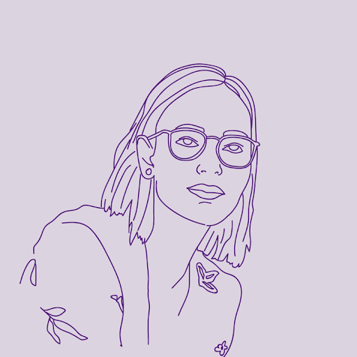 Line illustration of a woman