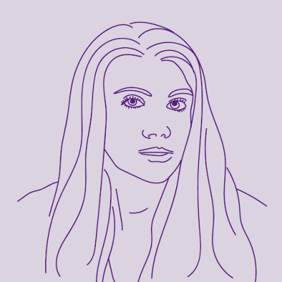 Line illustration of a woman
