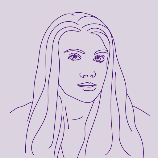 Line illustration of a woman