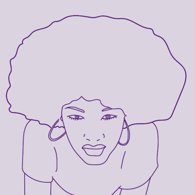 Line illustration of a woman