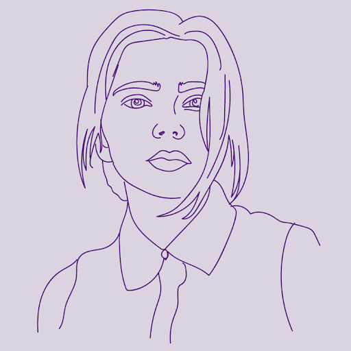 Line illustration of a woman