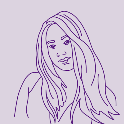 Line illustration of a woman