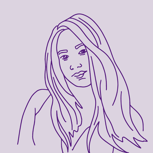 Line illustration of a woman