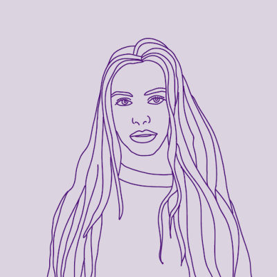 Line illustration of a woman