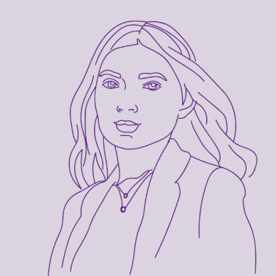 Line illustration of a woman