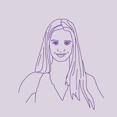 Line illustration of a woman