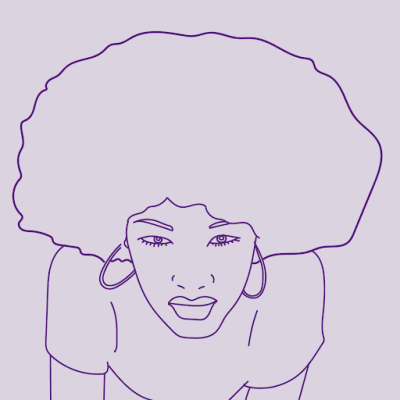 Line illustration of a woman