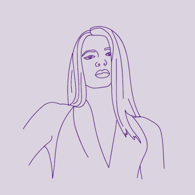 Line illustration of a woman