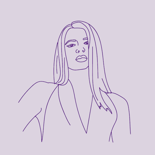 Line illustration of a woman