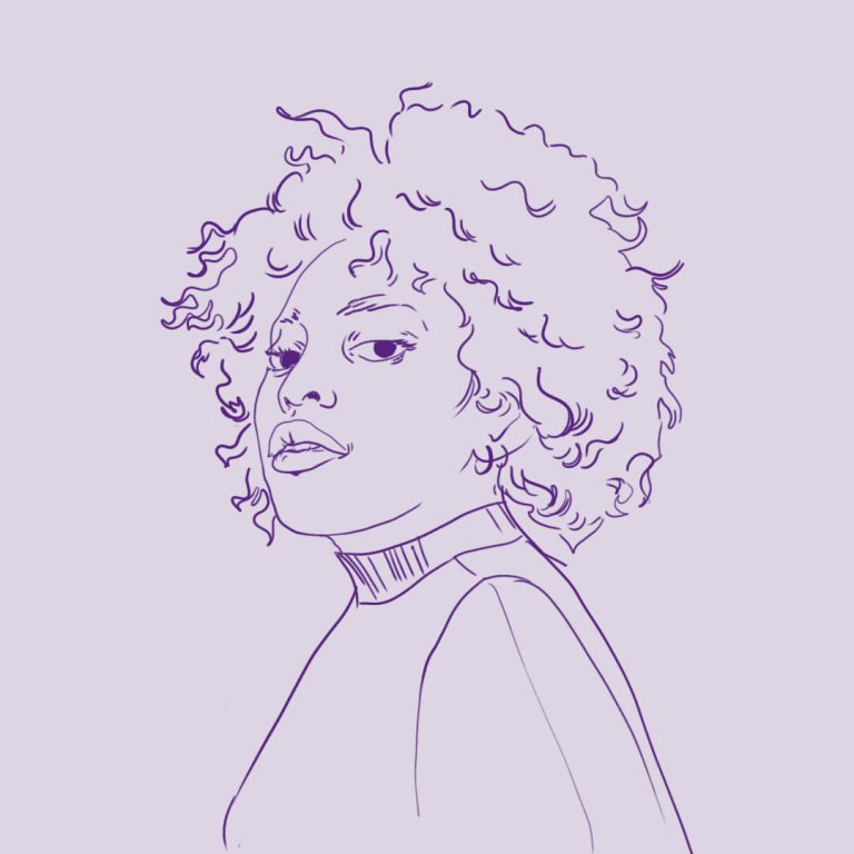 Line illustration of a woman